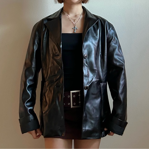 Danielle Guizio Jackets & Blazers - Danielle Guizio black faux leather jacket